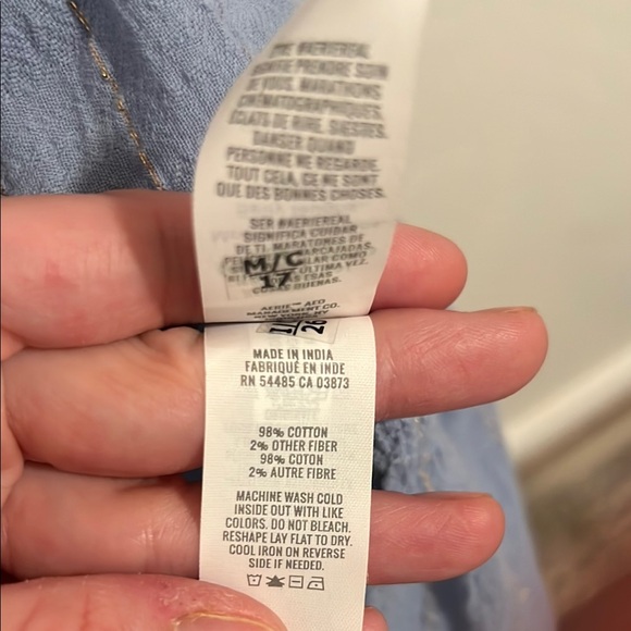 Aerie Light Blue swim coverup - Picture 5 of 9